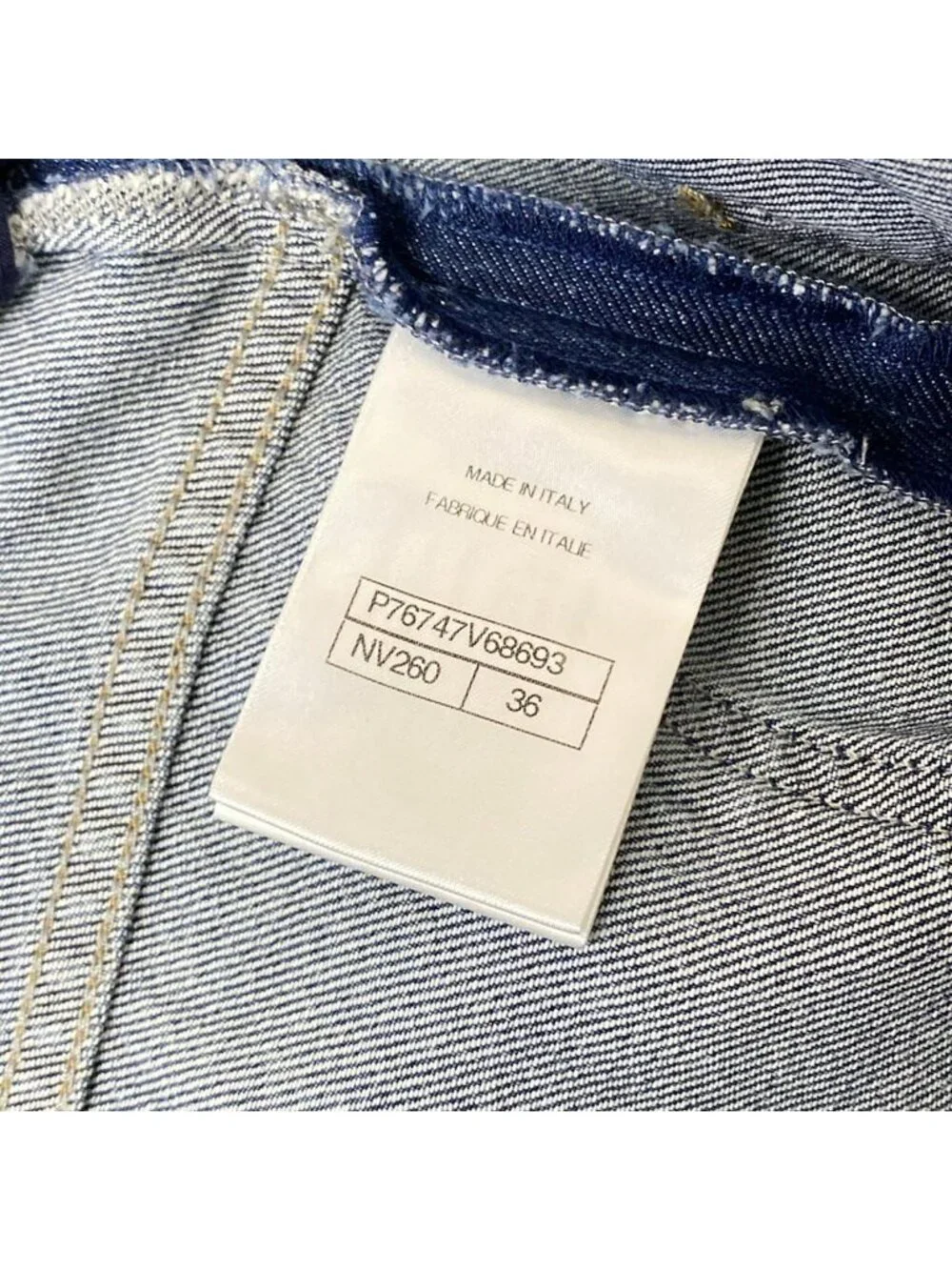 Chanel Jeans 36 S Blue Rhinestone Cotton